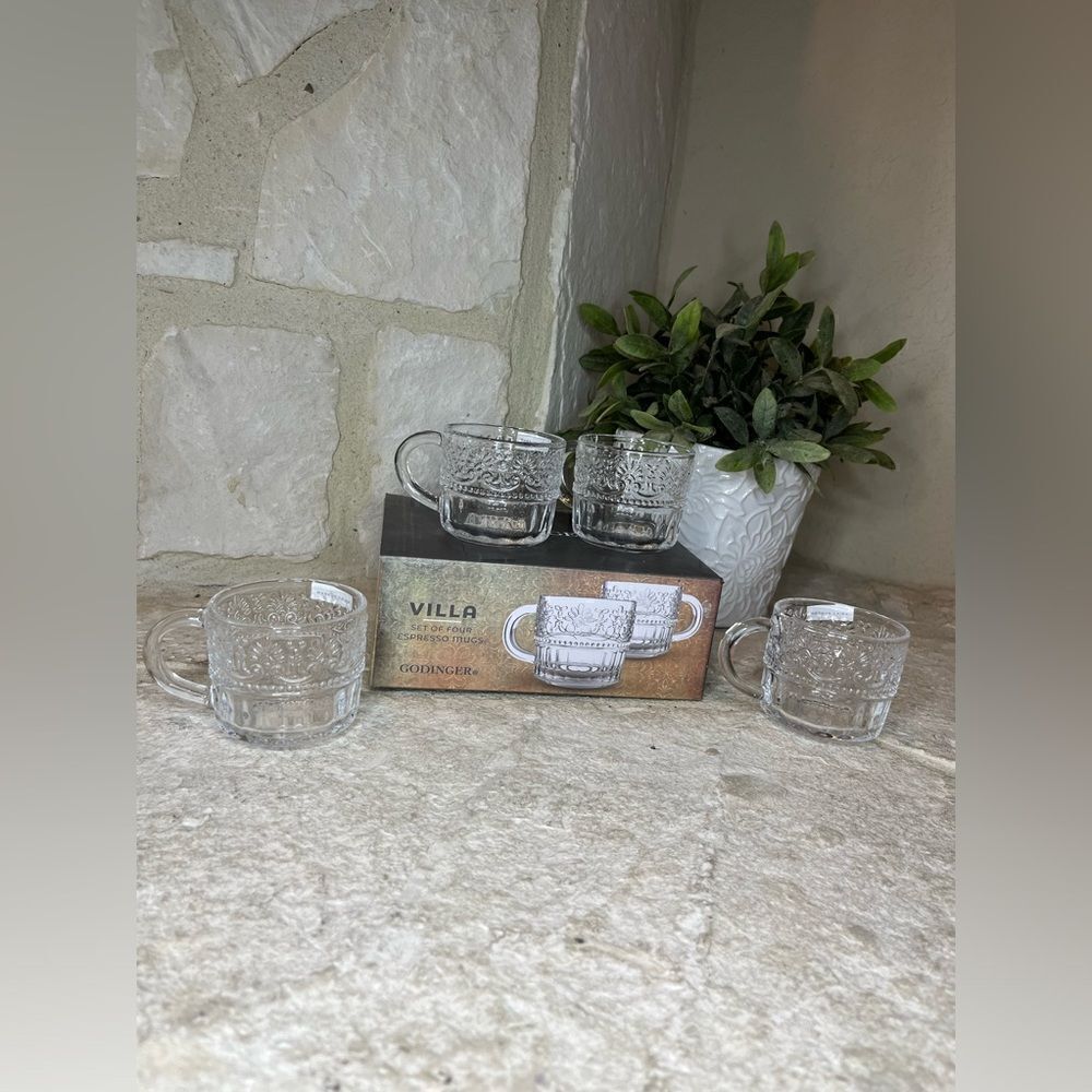 Godinger Villa set of 4 Espresso mugs